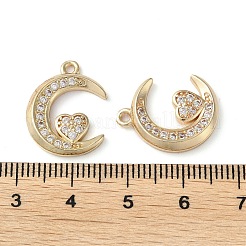 Rack Plating Brass with Cubic Zirconia Pendants&nbsp;KK-M269-12G
