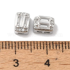 Brass Micro Pave Clear Cubic Zirconia Beads&nbsp;KK-G503-20P