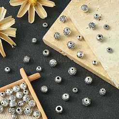 50Pcs 10 Styles Tibetan Style Alloy Spacer Beads&nbsp;FIND-CJ0001-57