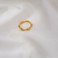 Irregular Wave 304 Stainless Steel Finger Rings for Women&nbsp;ZK2917-1