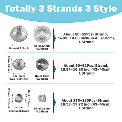 3 Strands 3 Style Electroplate Glass Beads Strands&nbsp;EGLA-TADJ0001-11A