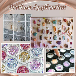 Resin Nail Art Decoration Storage Box for Rhinestones&nbsp;MRMJ-WH0112-06