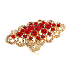 Geometric Hollow Alloy Rhinestone Finger Rings&nbsp;DY9557-2