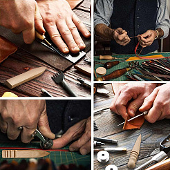 3Pcs Wood Leather Edge Burnisher Sets&nbsp;TOOL-WH20127-01