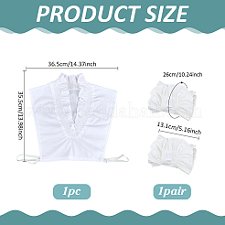Polyester Detachable Collar & Cuffs Set&nbsp;AJEW-WH0643-156