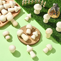 24Pcs 6 Styles Undyed Natural Wood Decoration&nbsp;WOOD-YW0001-44