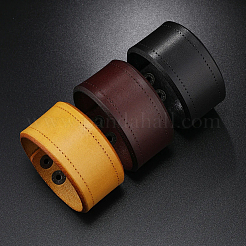 Flat Sided Cowhide Leather Cord Bracelets&nbsp;BJEW-WH20007-09B