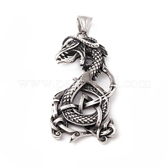 Tibetan Style 304 Stainless Steel Pendants&nbsp;STAS-P305-05AS
