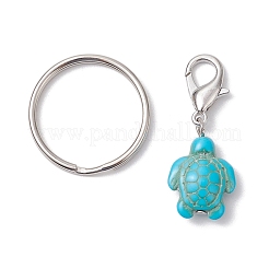 Turtle Dyed Synthetic Turquoise Keychain&nbsp;KEYC-JKC00962-01