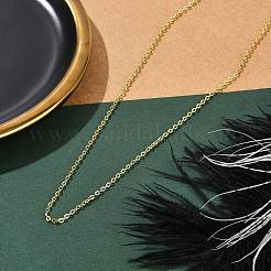 Rack Plating Brass Cable Chain Necklaces for Women&nbsp;NJEW-H049-03G