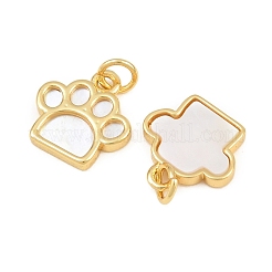 Brass with White Shell Pendants&nbsp;CU-CBA9482-04G-01