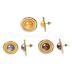 Brass Stud Earrings for Women&nbsp;KK-CBA9D38-02G
