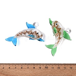 Handmade Gold Sand Lampwork Pendants&nbsp;LA-N048-18