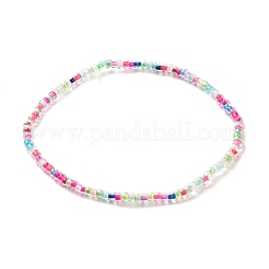Baking Paint Glass Seed Bead Anklets&nbsp;AJEW-AN00469
