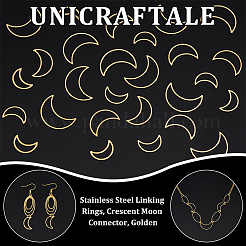 36Pcs 3 Styles 201 Stainless Steel Linking Rings&nbsp;STAS-UN0056-45
