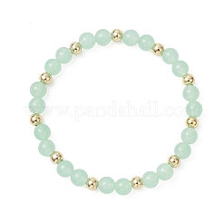 Natural & Dyed Malaysia Jade & 304 Stainless Steel Beads Stretch Bracelets for Women&nbsp;BJEW-JB13211