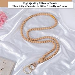 Silicone Beaded ID Card Neck Straps&nbsp;NJEW-SW00025-02