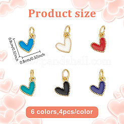 24Pcs 6 Colors Enamel Charms&nbsp;KK-HY0003-96
