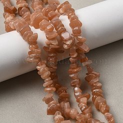 Natural Sunstone Chip Bead Strands&nbsp;G-M205-67