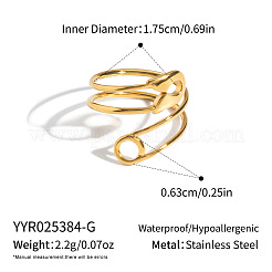 European Style Bicolor Open Ring Stainless Steel Jewelry for Women&nbsp;BS6806-1