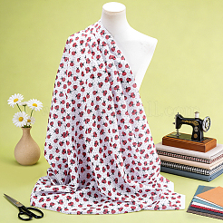 2M Ladybug Pattern Polyester Fabric&nbsp;DIY-WH0061-055