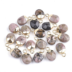 Electroplate Natural & Synthetic Gemstone Charms&nbsp;G-S344-09-M