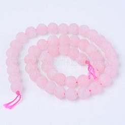 Natural Rose Quartz Beads Strands&nbsp;G-Q462-8mm-11