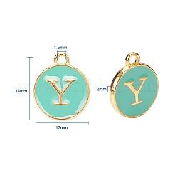 2 Sets 2 Styles Golden Plated Alloy Enamel Charms&nbsp;ENAM-YW0001-28D