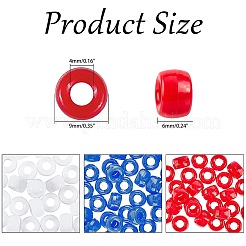 Opaque Acrylic European Beads&nbsp;OACR-NB0001-05