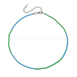 Faceted Rondelle Glass Beaded Necklace for Women&nbsp;NJEW-M208-02B