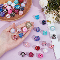 40Pcs 20 Colors Resin Rhinestone Beads&nbsp;RESI-PA0001-25