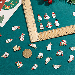 30Pcs 5 Styles Christmas Theme Alloy Enamel Pendants&nbsp;ENAM-FH0001-78