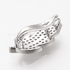 Brass Micro Pave Cubic Zirconia Enhancer Shortener Bails&nbsp;ZIRC-S058-28P