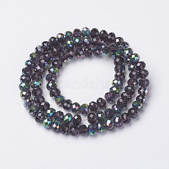 Electroplate Transparent Glass Beads Strands&nbsp;EGLA-A034-T3mm-Q09