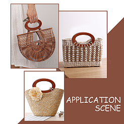 Oval Wood Bag Handle Eyelet Frames&nbsp;FIND-WH0128-77