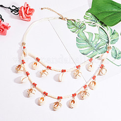 Bohemian Style Bib Necklaces&nbsp;NJEW-PH0001-11