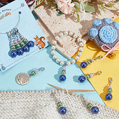 Round & Flat Round Pendant Stitch Markers&nbsp;HJEW-AB00302