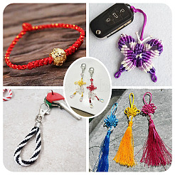 8 Rolls 8 Colors Polyester Cord&nbsp;OCOR-TA0003-50