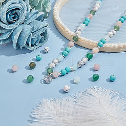 DIY Round Gemstone Stretch Bracelets Making Kits&nbsp;DIY-SC0014-43