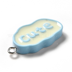 Opaque Resin Pendants&nbsp;RESI-G056-04