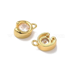 Brass Micro Pave Cubic Zirconia Charms&nbsp;KK-Z128-02G