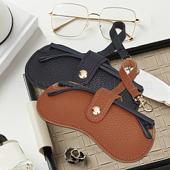 2Pcs 2 Colors Rectangle PU Leather Eyeglass Case&nbsp;AJEW-CN0006-95A