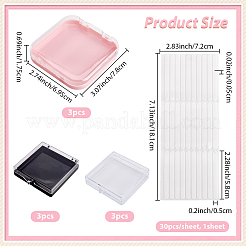 9Pcs 3 Colors Plastic Fake Nail Tips Storage Box&nbsp;CON-SP0001-16