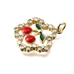 Brass Enamel Pendants&nbsp;KK-B136-04G-01