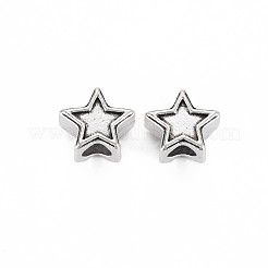 Tibetan Style Alloy European Beads Settings for Enamel&nbsp;TIBEB-N007-029