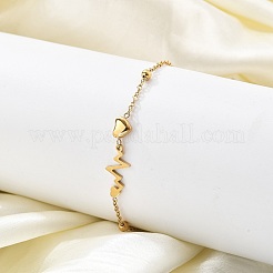 Ion Plating(IP) 304 Stainless Steel Link Bracelets&nbsp;BJEW-P345-02G