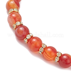 Natural Banded Agate Stretch Bracelets&nbsp;BJEW-JB12185-02