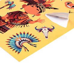 6Pcs Thanksgiving Day Paper Self-Adhesive Picture Stickers&nbsp;STIC-C010-32