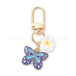 Alloy Enamel Butterfly Pendant Decoration&nbsp;HJEW-JM04359