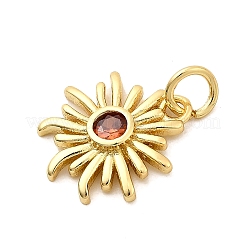 Sun Brass Micro Pave Cubic Zirconia Pendants&nbsp;KK-C134-11G-06